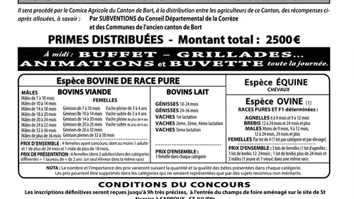 Comice agricole du Canton de Bort